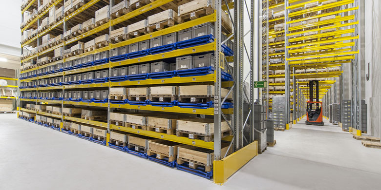 Storage 600mm or 460mm deep 5 Bays Of Dexion Clip Shelving Pallet Racking 